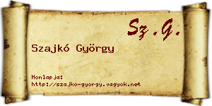 Szajkó György névjegykártya